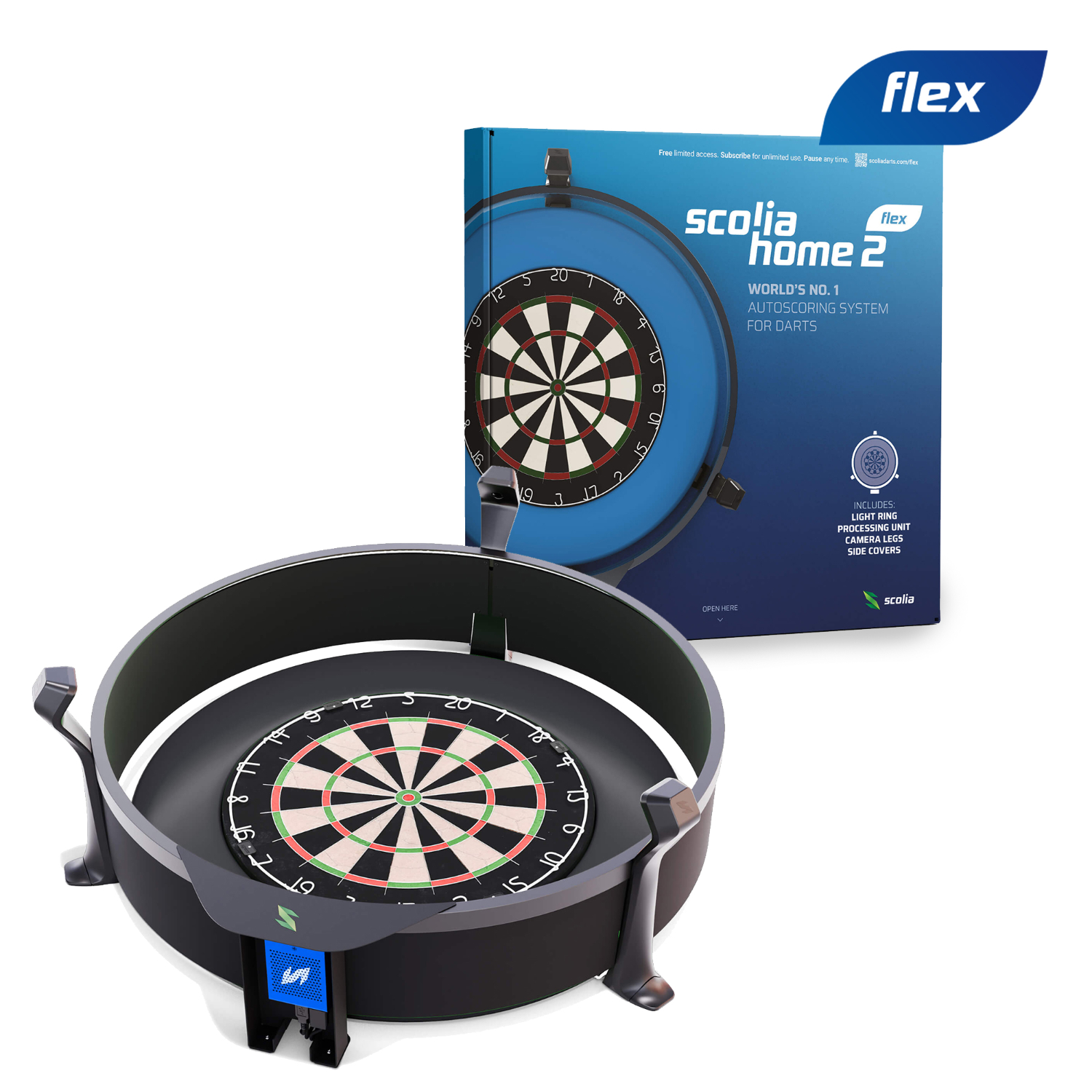 Dartboard und Surround sind nicht im Lieferumfang enthalten und separat erhältlich