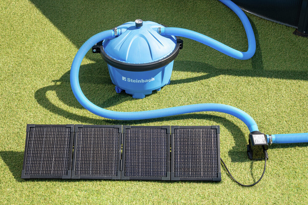 Swimming Pool Zirkulationspumpe mit "PV Panel"