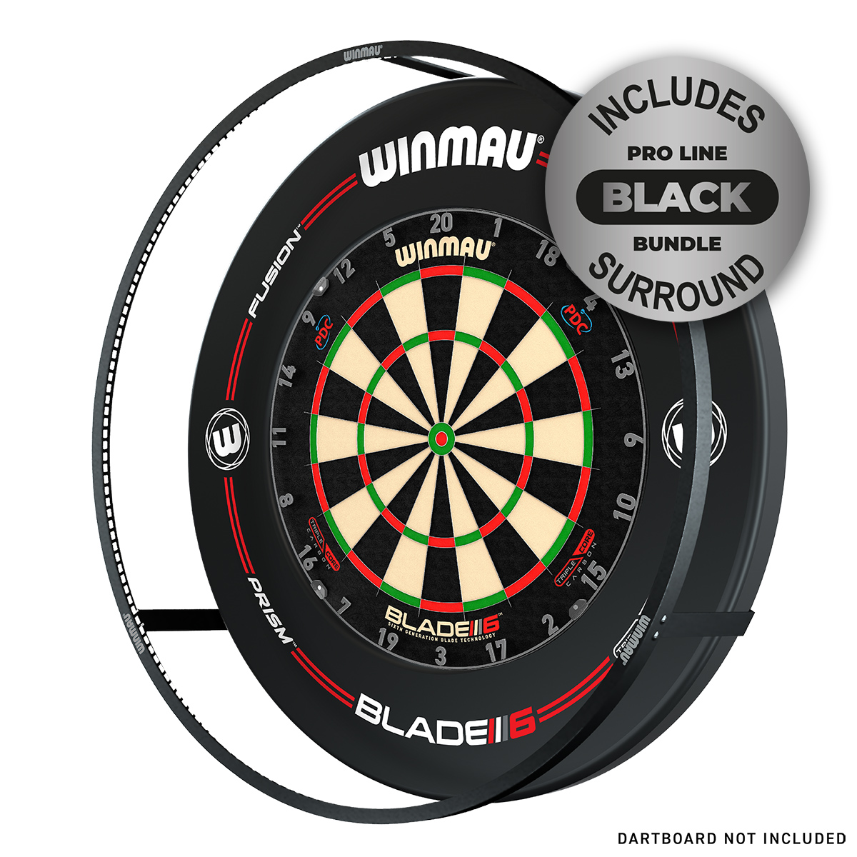 Dartboard-Beleuchtung Bundle "Plasma + Surround Black 4305"