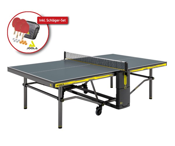 Indoor-Tischtennisplatte "SDL Raw Indoor" (Design Line), inkl. Schläger-Set der Marke Joola