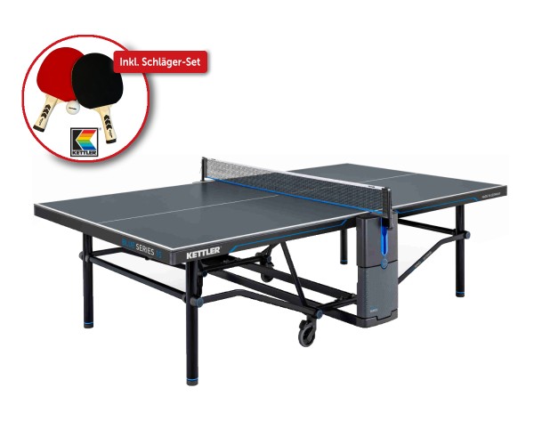 Outdoor-Tischtennisplatte "K15", inkl. Kettler Schläger-Set (2 Schläger & 6 Bälle)