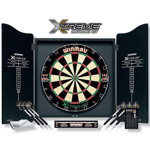 Dartboard-Cabinet Set "Xtreme" inkl. Zubehör