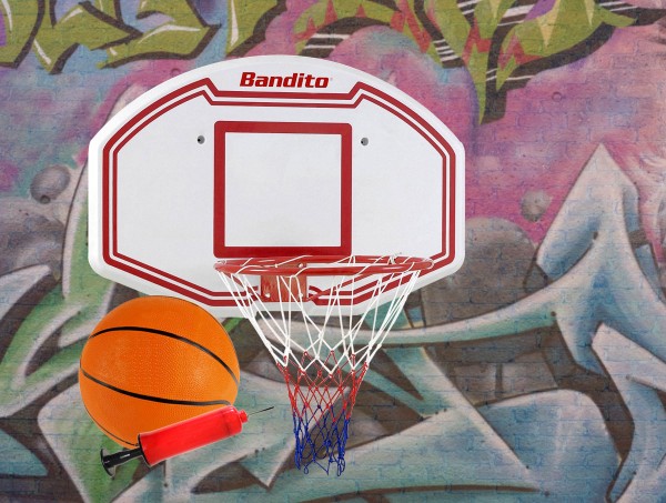 Basketballkorb "Winner"-Set, inkl. Basketball und Ballpumpe