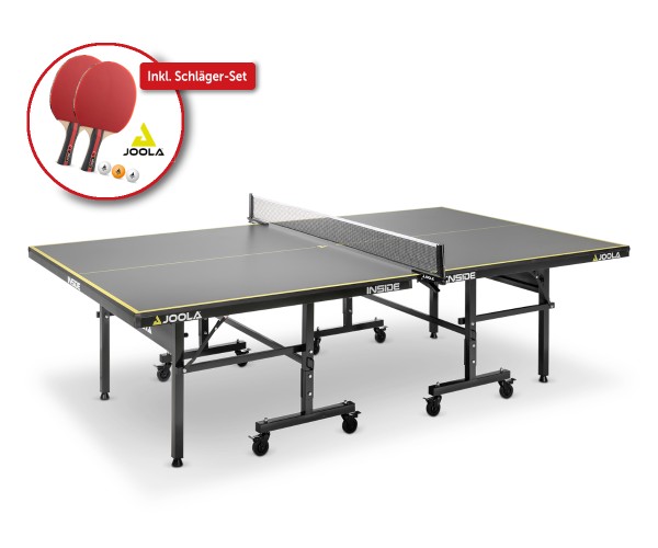 Indoor-Tischtennisplatte "INSIDE J18", inkl. Joola Schläger-Set (2 Schläger & 3 Bälle)