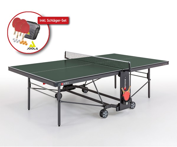 Indoor-Tischtennisplatte "S 4-72 i" (S4 Line), inkl. Schläger-Set der Marke Joola